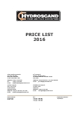 Price List 2016
